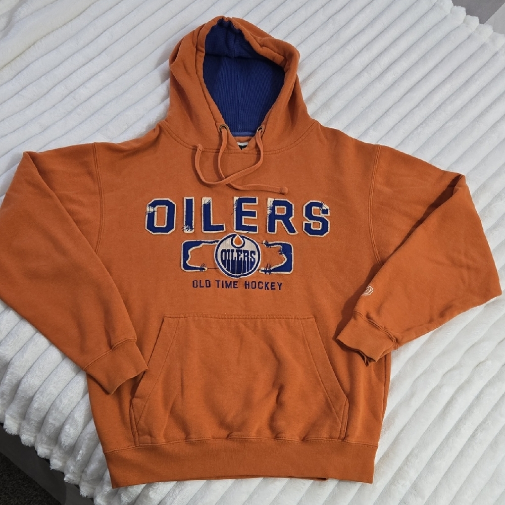 NHL Oilers Orange Hoodie